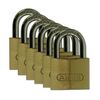Brass Padlocks, Brass, KD - Keyed Differently, Steel, 21.00 mm, 6 Piece / Box